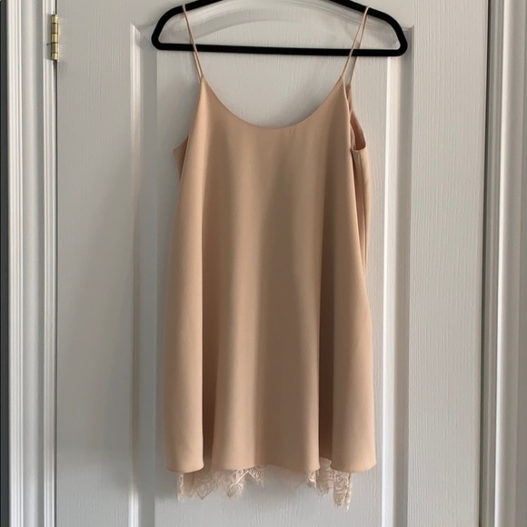 Zara Dresses & Skirts - Nude Lace Dress XS